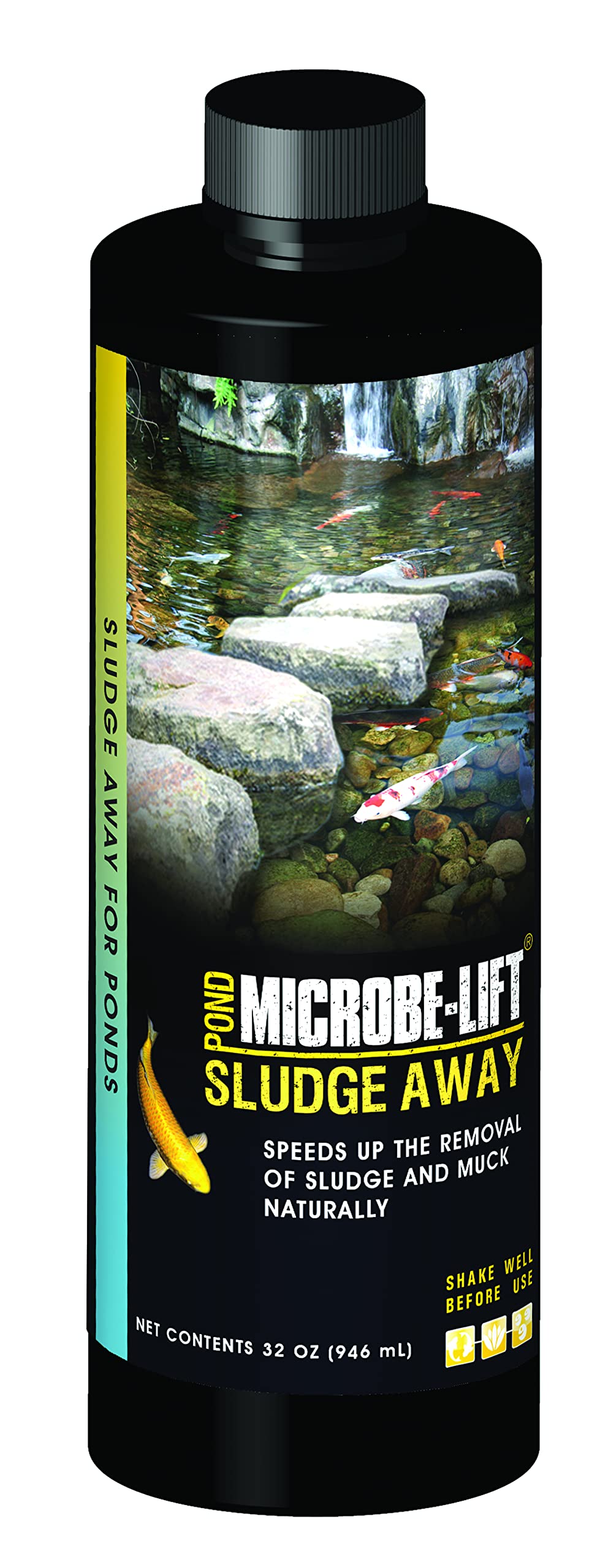 MICROBE-LIFT frasco frontal mostrando etiqueta y volumen, facilita dosificación precisa