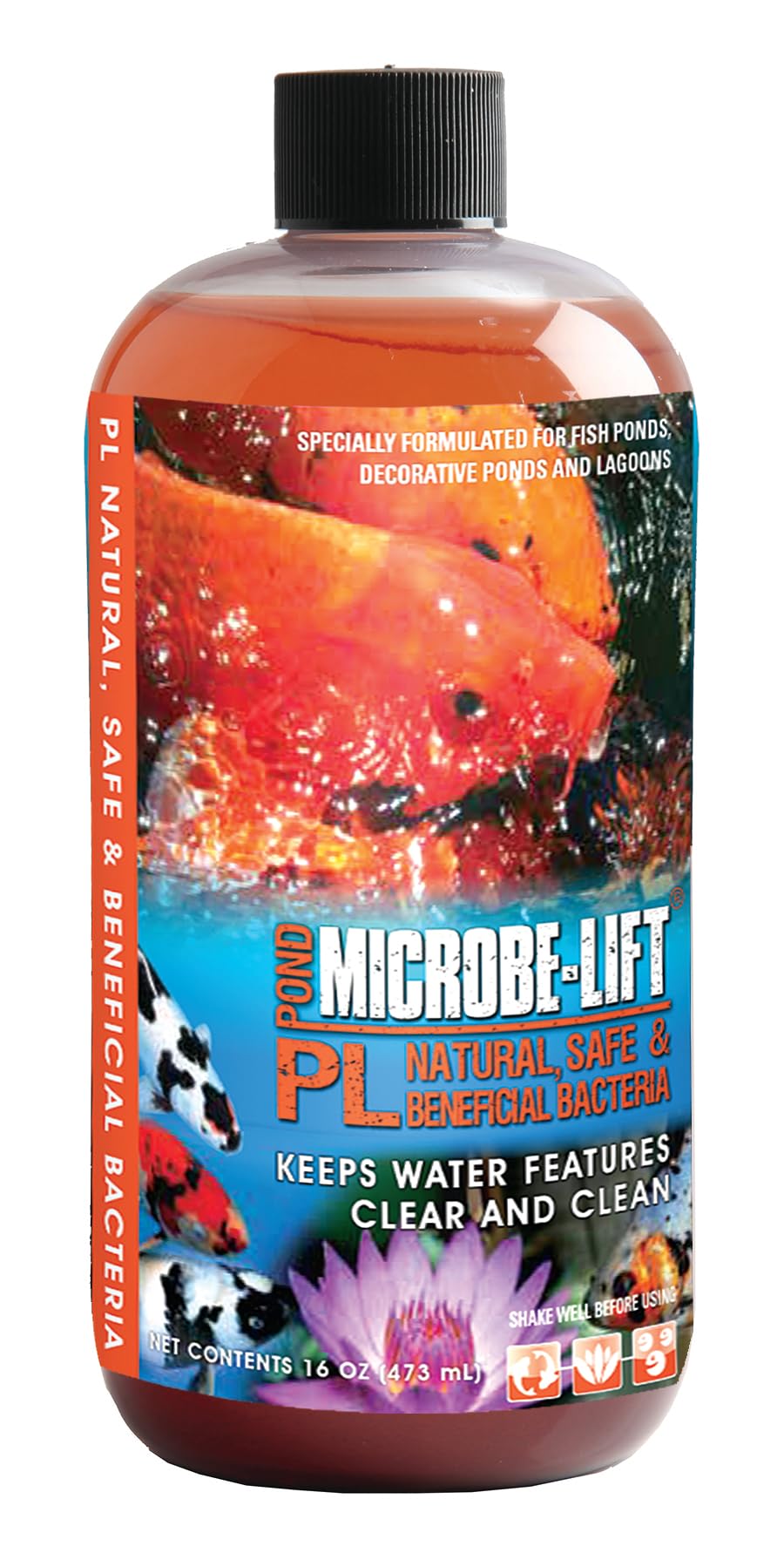 MICROBE-LIFT frasco frontal mostrando la etiqueta y volumen, facilita identificación rápida