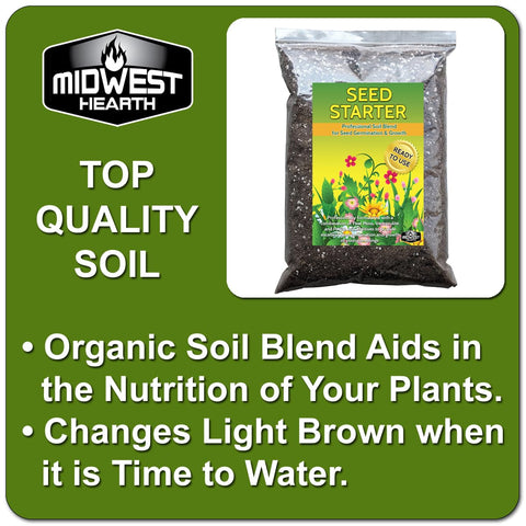 Midwest Hearth mezcla en bandeja de semillero para germinación eficiente