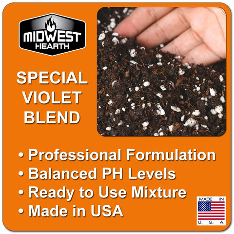 Midwest Hearth textura del sustrato con turba y perlita para buena aireación