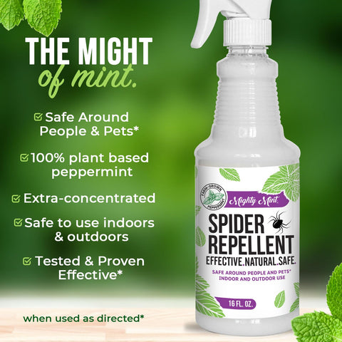 Mighty Mint etiqueta con ingredientes y uso seguro para familias