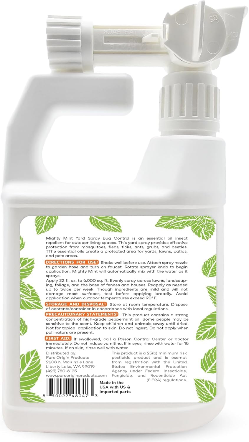 Mighty Mint pack de 2 botellas en caja, conveniente para grandes jardines
