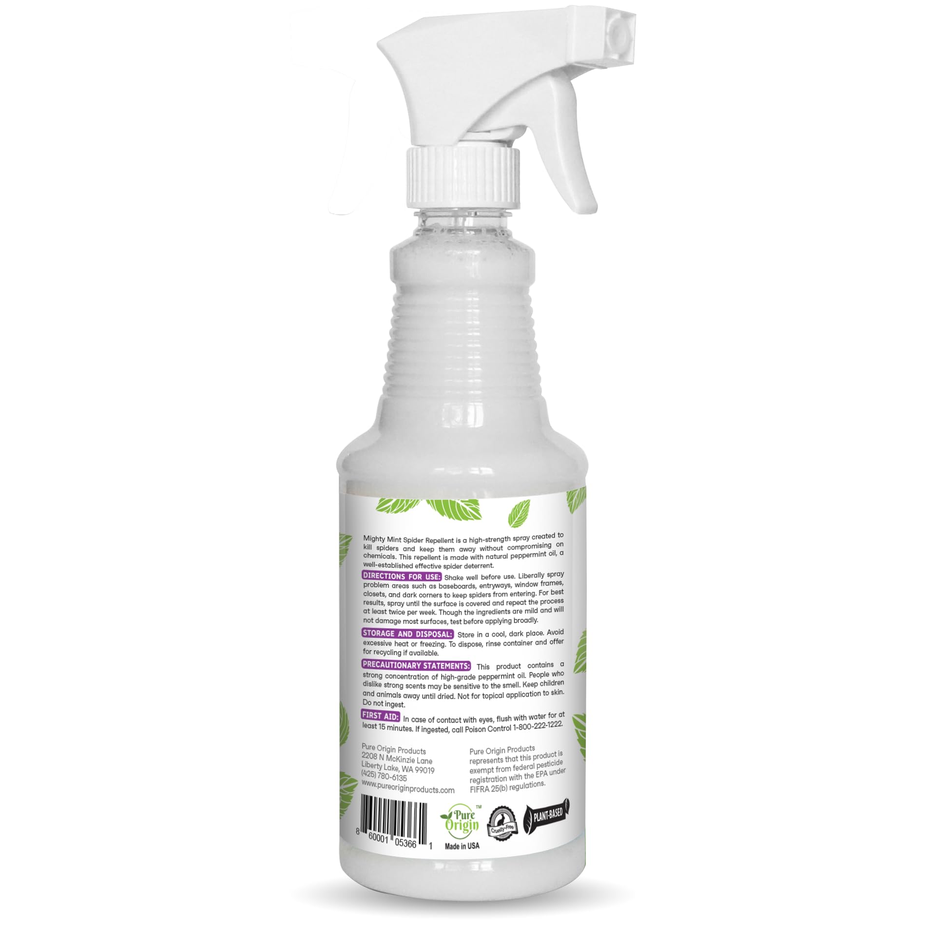 Mighty Mint hojas de menta ilustrando ingrediente activo natural