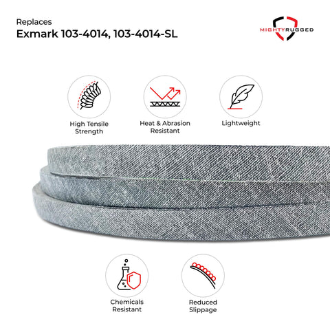 MightyRugged correa junto a regla para confirmar longitud 116 pulgadas exactas