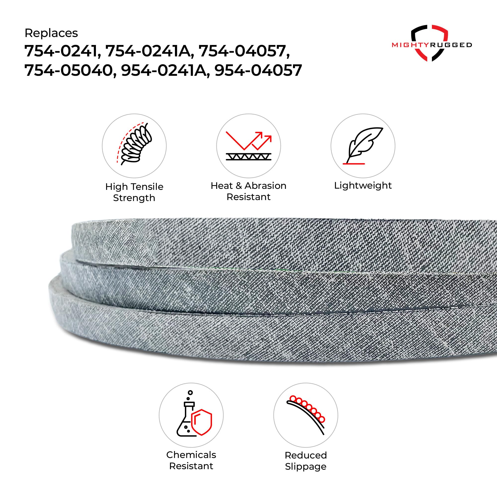 MightyRugged comparación de tamaño junto a regla para verificar 35.5 pulgadas