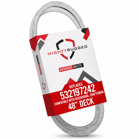 MightyRugged coiled replacement belt showing full length and robust profile benefit