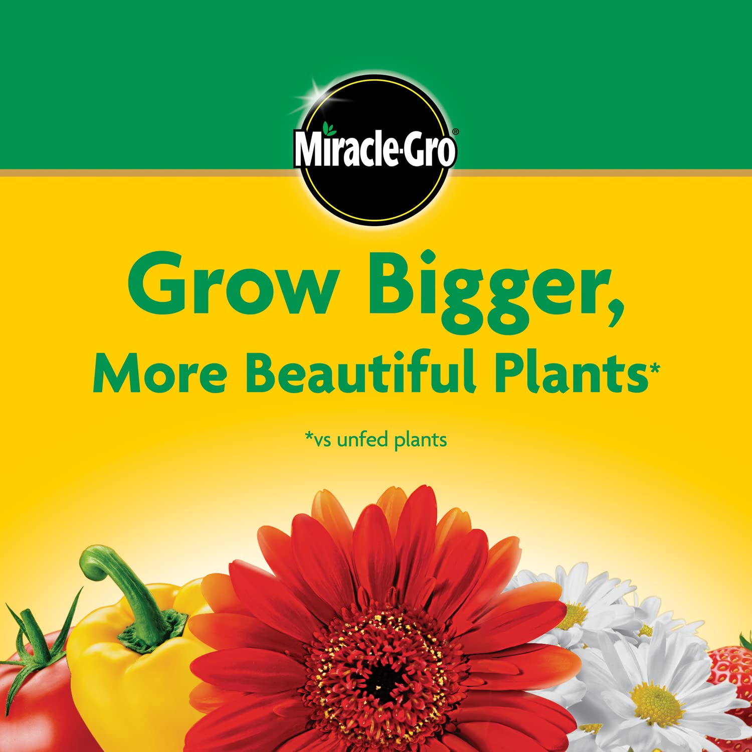 Miracle-Gro en alimentador de jardín mostrando distribución sencilla en áreas grandes