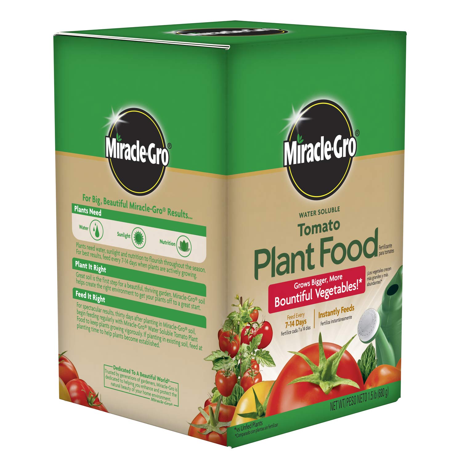 Miracle-Gro aplicación con regadera en maceta para riego nutritivo efectivo