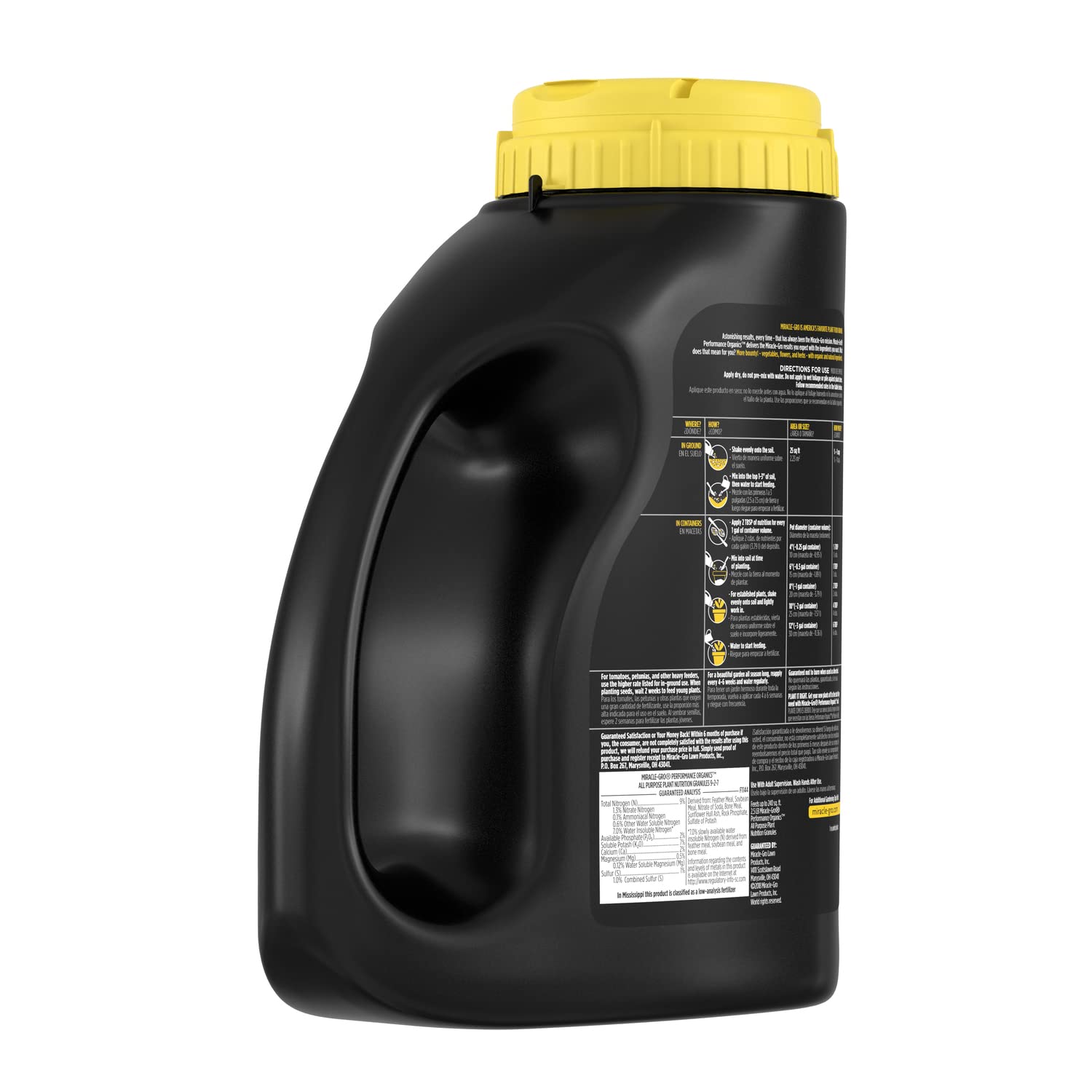 Miracle-Gro aplicando en maceta para nutrición rápida y crecimiento visible