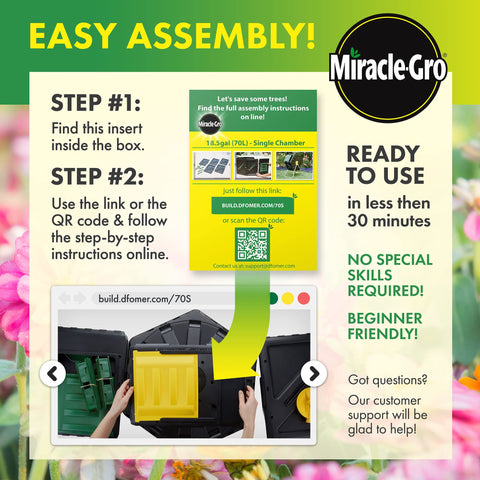 Miracle-Gro base galvanizada que ofrece soporte estable y duradero