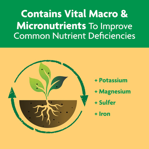 Miracle-Gro bolsa junto a una pesa para mostrar tamaño 4.5 lb