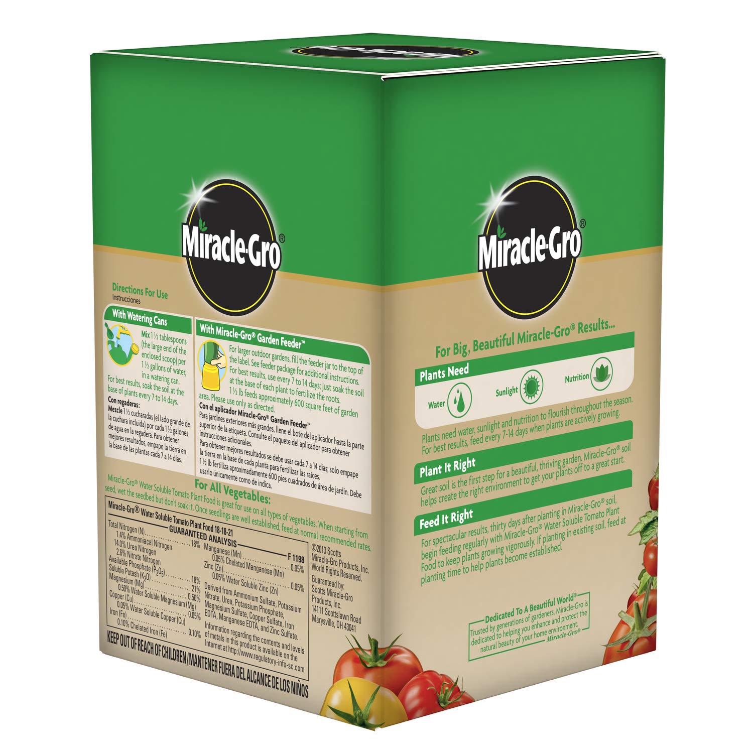 Miracle-Gro tomates más grandes cultivados tras uso del abono