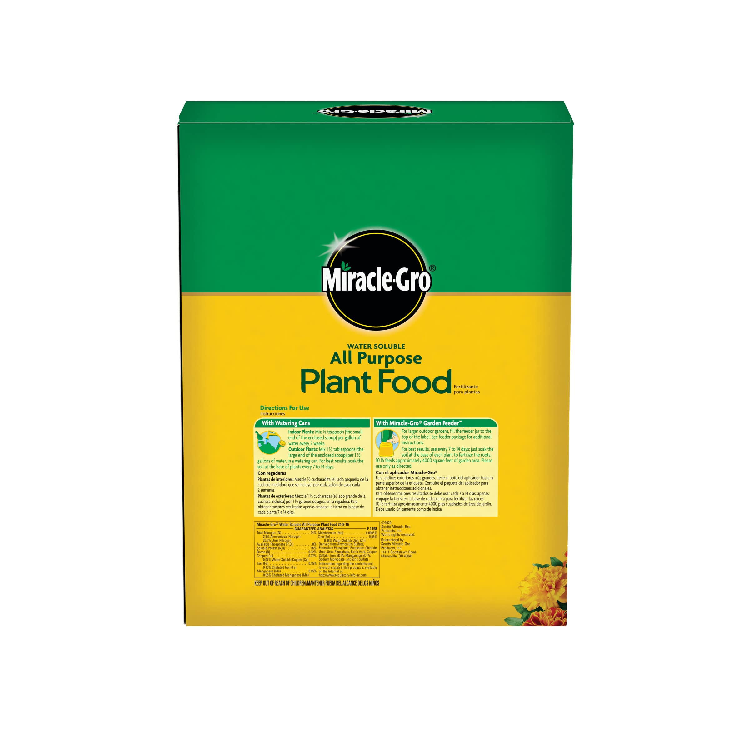 Miracle-Gro cucharas medidoras incluidas para dosificar con precisión
