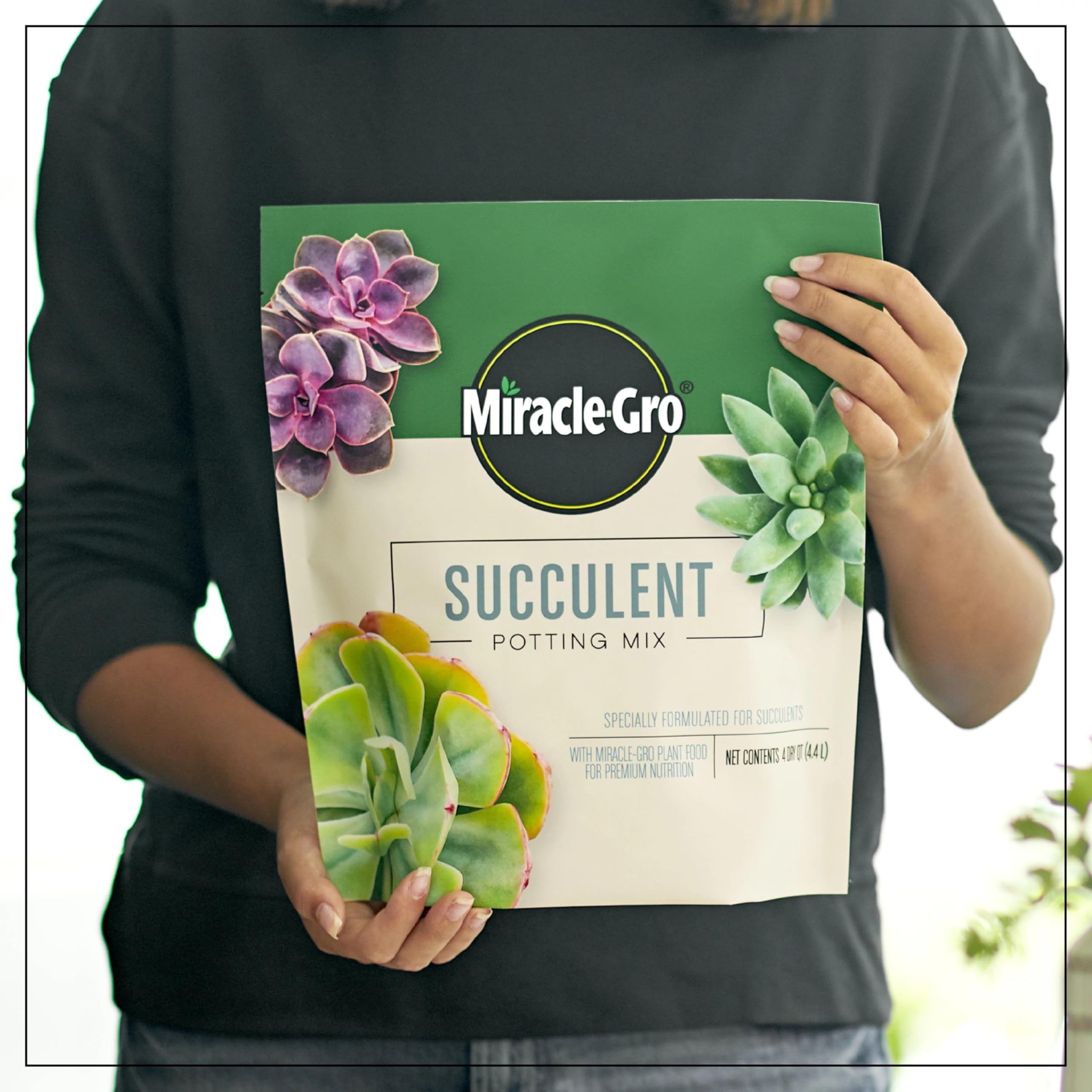 Miracle-Gro detalle de la etiqueta con instrucciones claras de uso