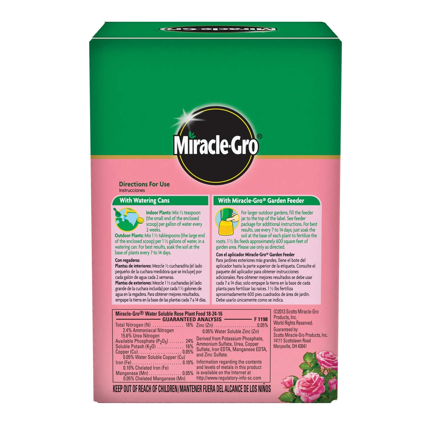 Miracle-Gro polvo soluble en primer plano, fácil disolución y mezcla rápida