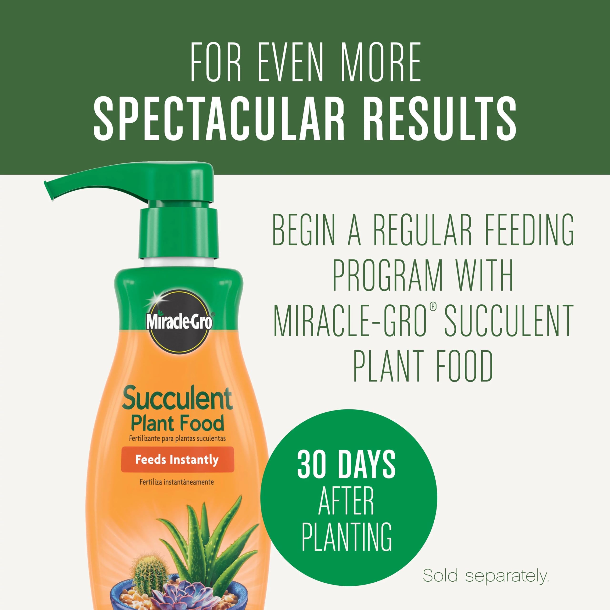 Miracle-Gro embalaje lateral con información de ingredientes y cobertura