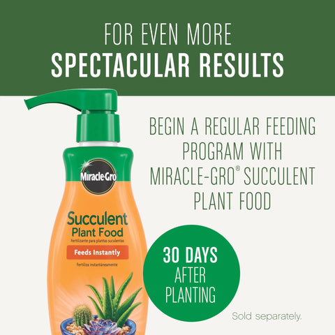 Miracle-Gro embalaje lateral con información de ingredientes y cobertura