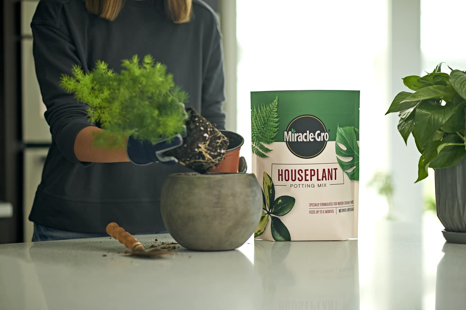 Miracle-Gro etiqueta con certificación Mulch & Soil Council, confianza