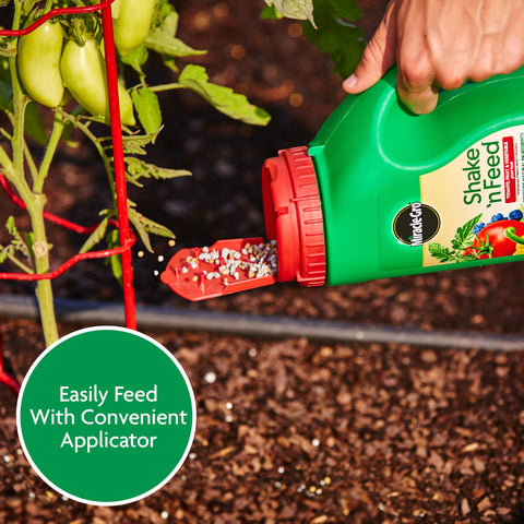 Miracle-Gro etiqueta con instrucciones claras para aplicación segura