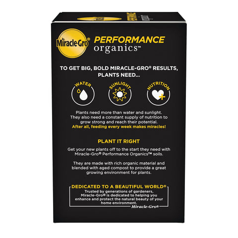 Miracle-Gro etiqueta nutricional destacando micronutrientes y instrucciones