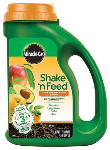 Miracle-Gro envase frontal mostrando diseño y información útil