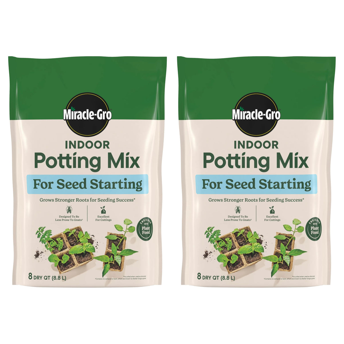 Miracle-Gro frente del paquete mostrando presentación y beneficios