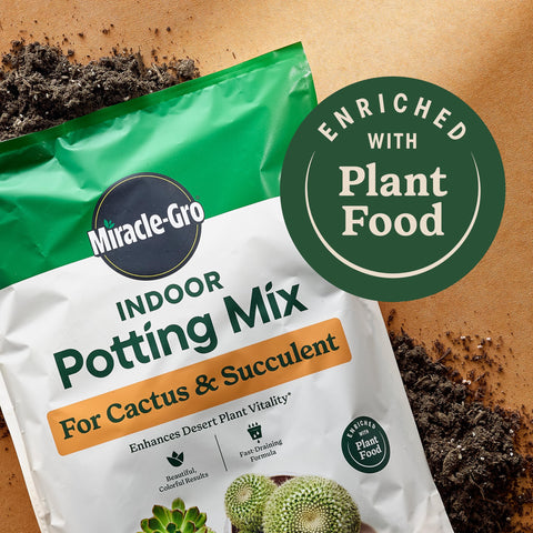 Miracle-Gro perlita y arena visibles para un drenaje más rápido