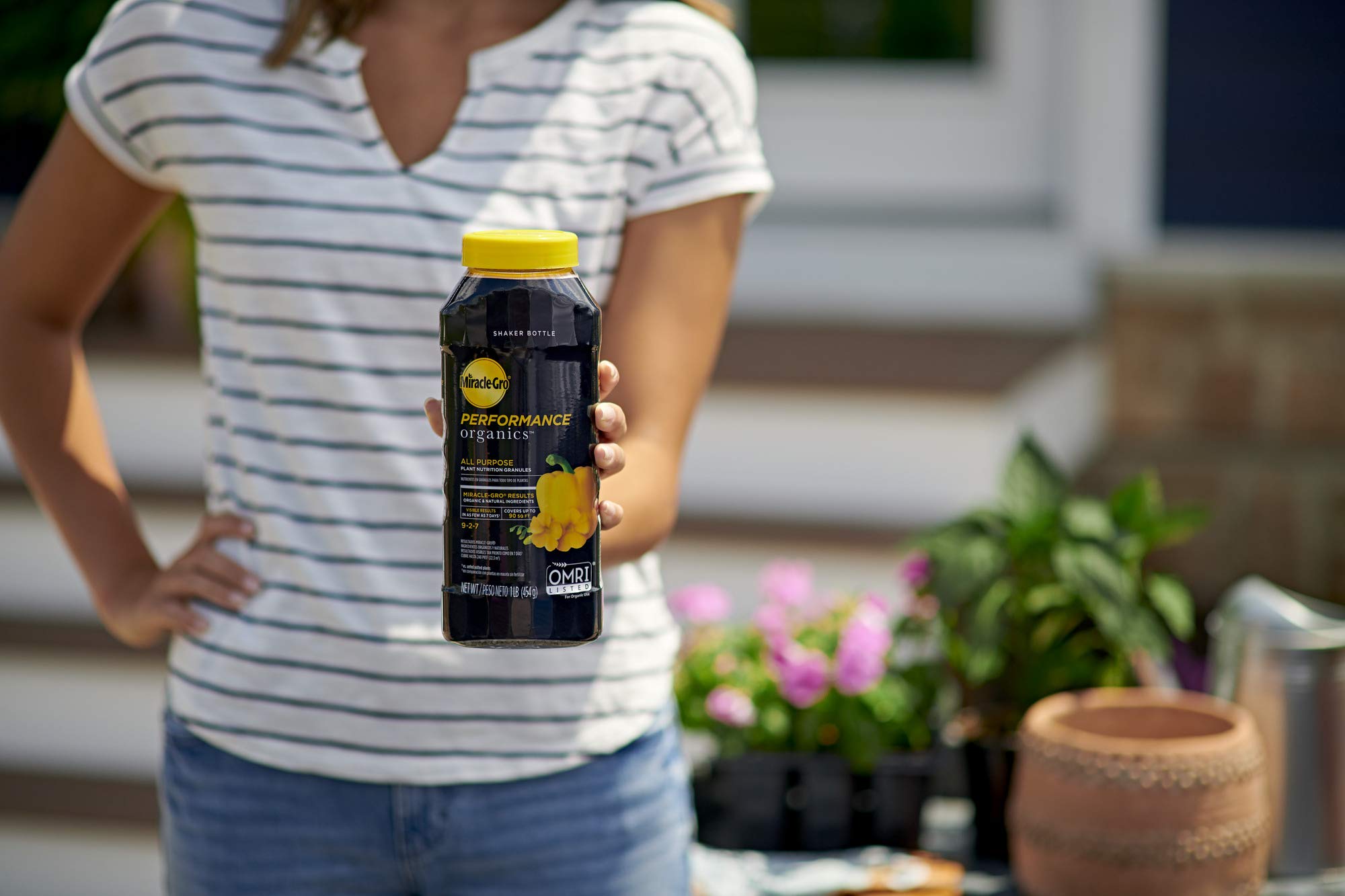 Miracle-Gro comparación de plantas antes y después para vigor