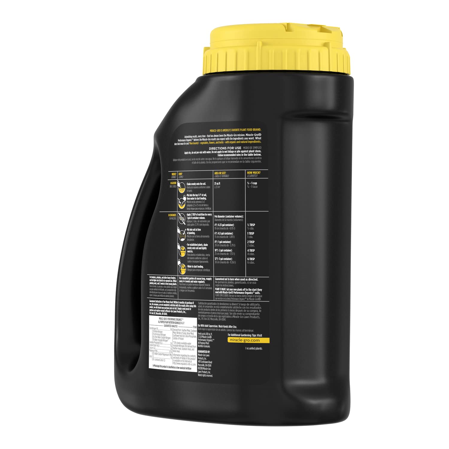 Miracle-Gro tapa dosificadora en uso para aplicación precisa y sin desperdicio