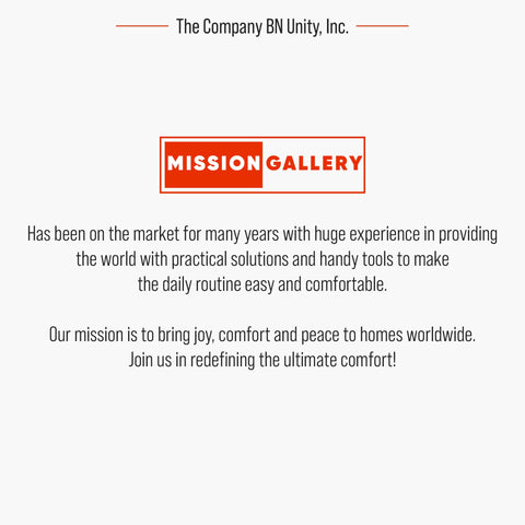 Mission Gallery empaque y etiqueta del producto listos para regalo y almacenamiento