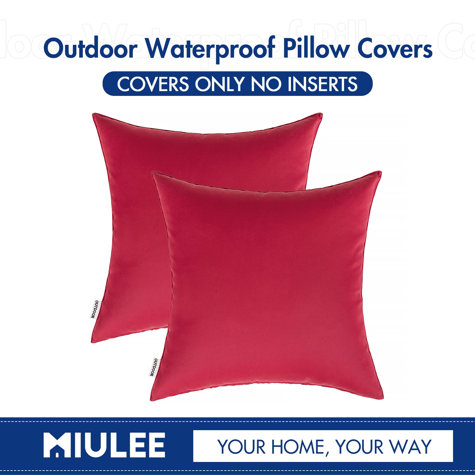 MIULEE ambiente de terraza con varias fundas, crea decoración resistente y acogedora