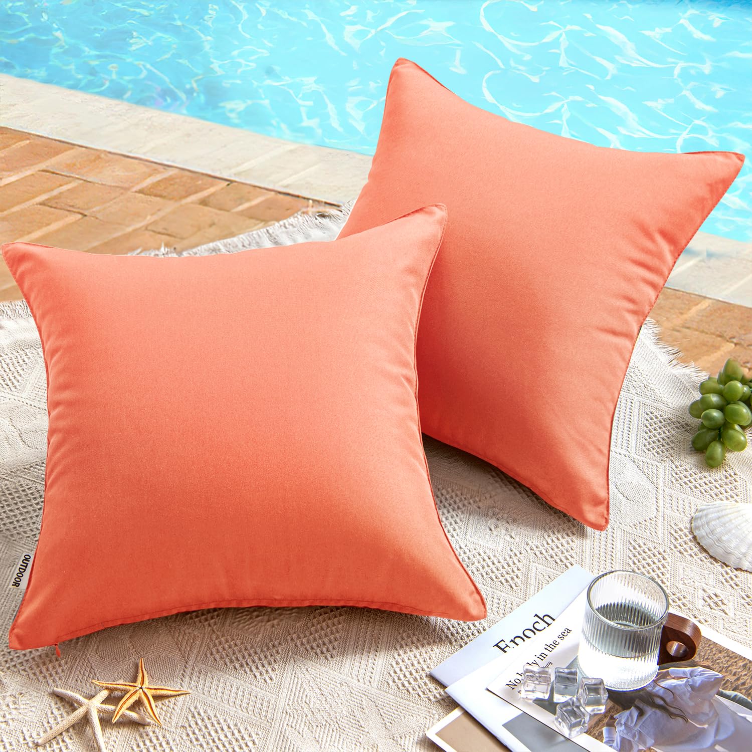 MIULEE vista frontal de la funda coral mostrando color y acabado