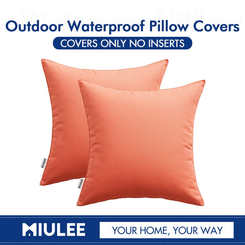 MIULEE ambiente de patio decorado con fundas coral para inspiración