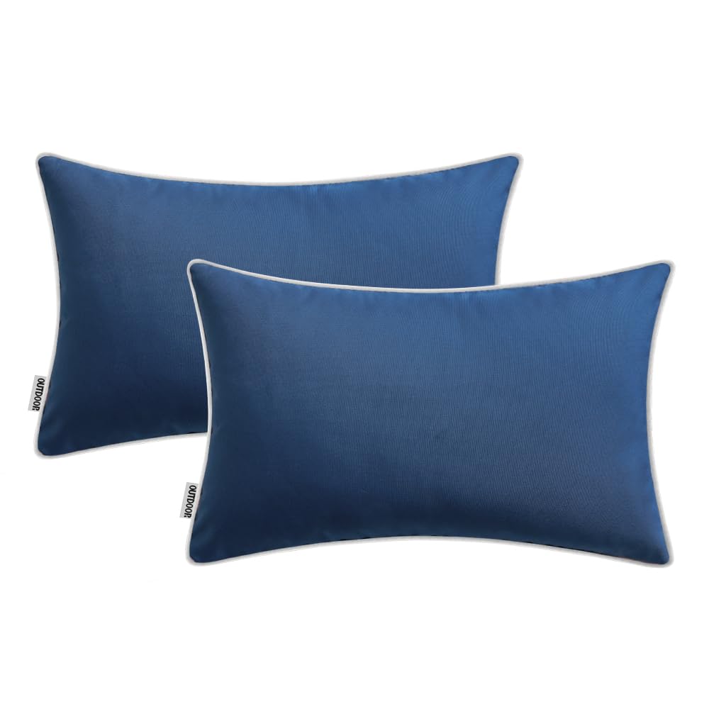 MIULEE pack de 2 fundas azul marino listo para uso decorativo