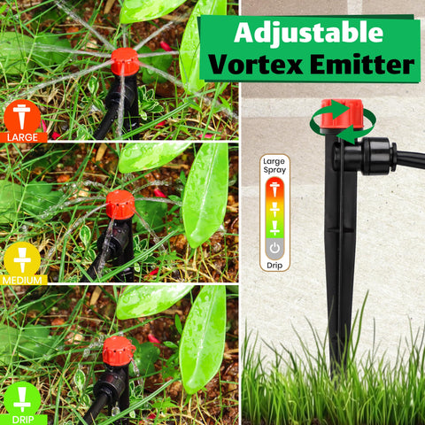 MIXC emisor junto a regla mostrando tamaño y compatibilidad 1/4"