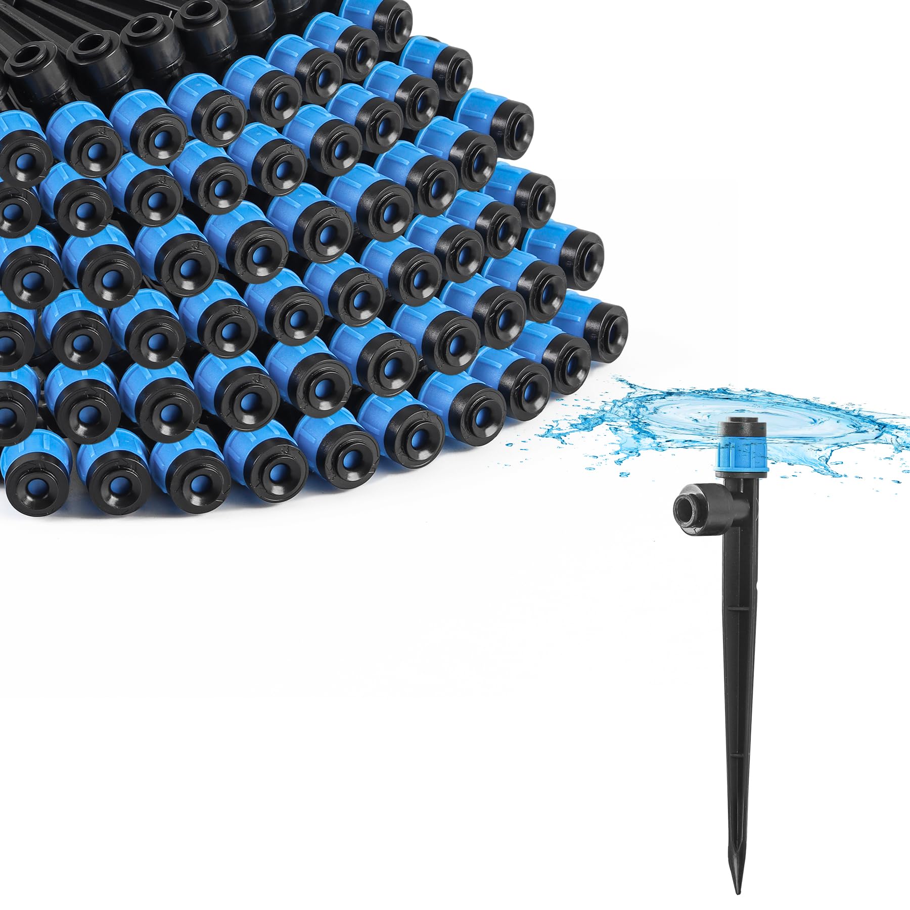 MIXC emisor frontal instalado en tubo 1/4" con conexión rápida, facilita montaje rápido