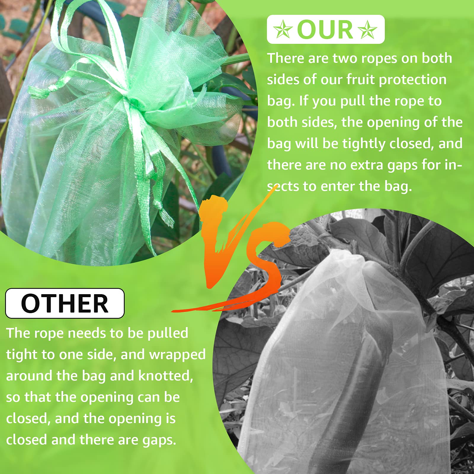 MIXC bolsa cubierta en mango evita insectos y daños