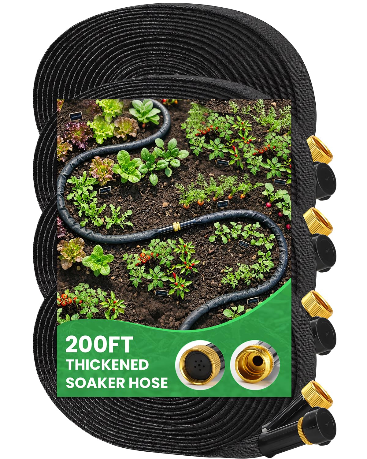 MIXC manguera frontal 200ft mostrando longitud y acabado resistente