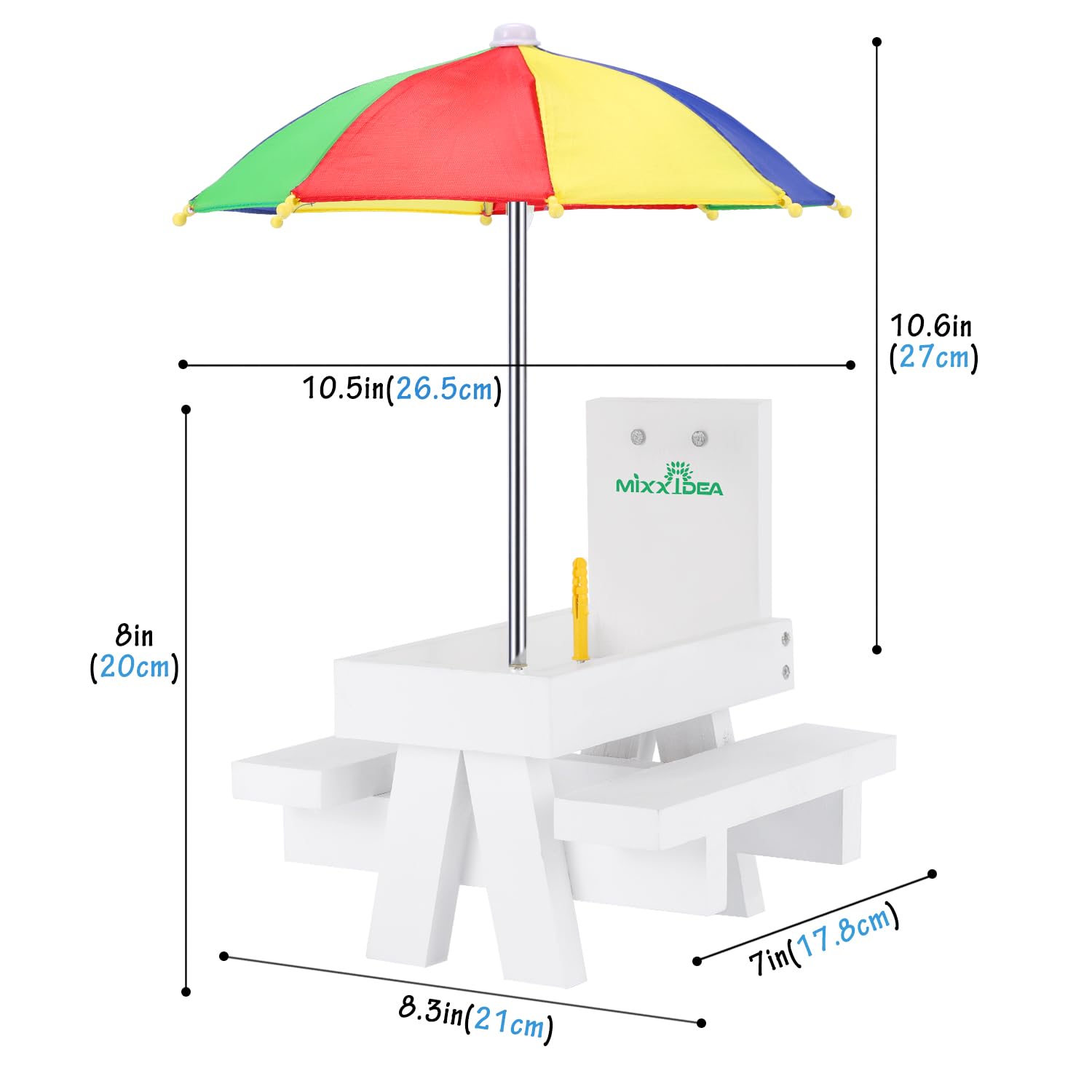 MIXXIDEA sombrilla roja detalle que protege alimento de la lluvia