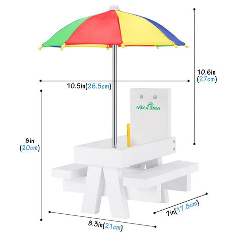 MIXXIDEA sombrilla roja detalle que protege alimento de la lluvia