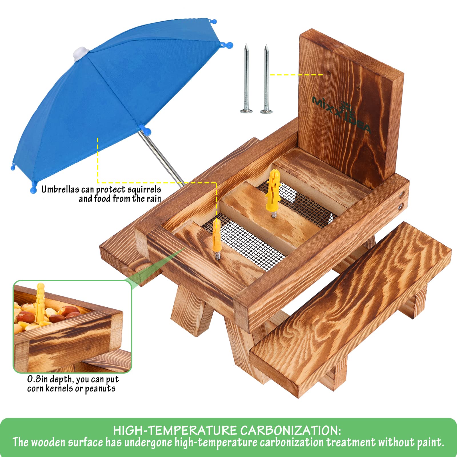 MIXXIDEA soporte para mazorca con tornillo, sujeta el alimento firmemente