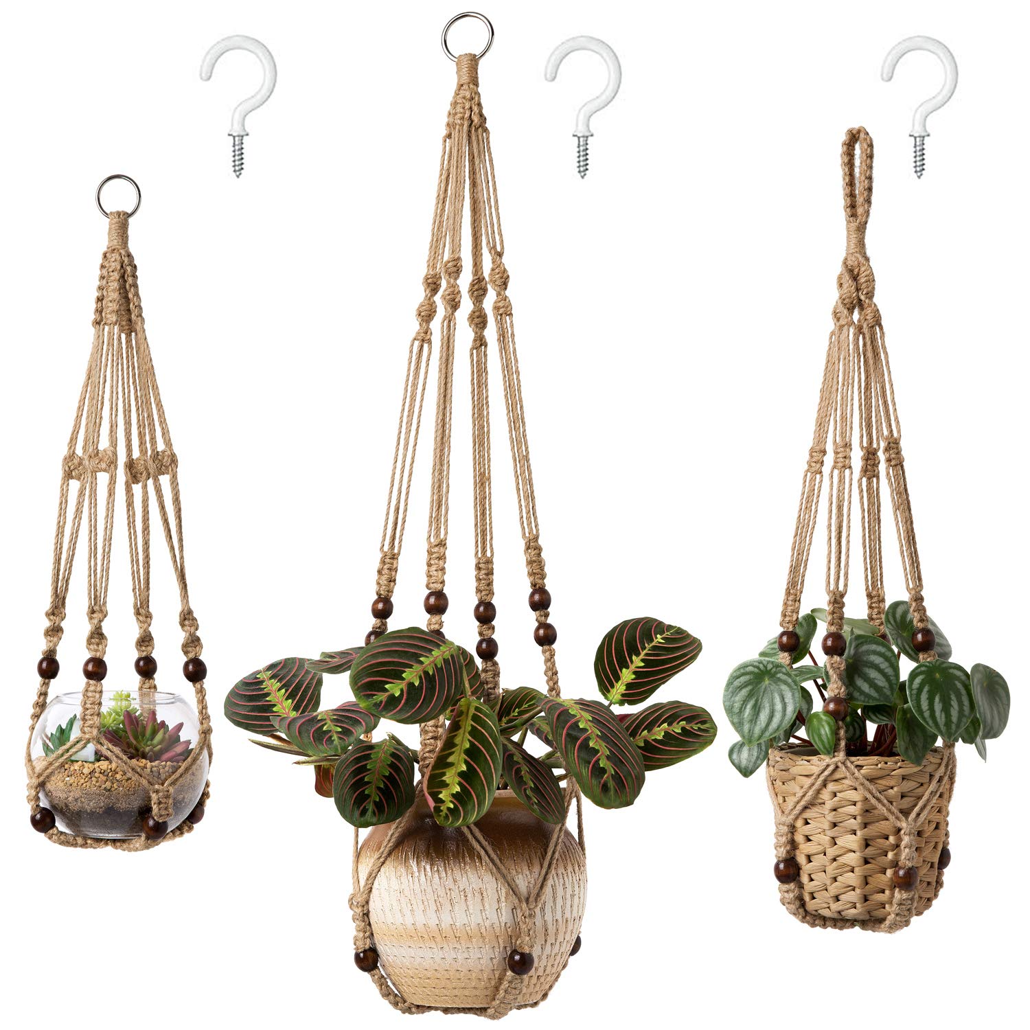 Mkono colgador macramé frontal muestra estilo y ahorro de espacio