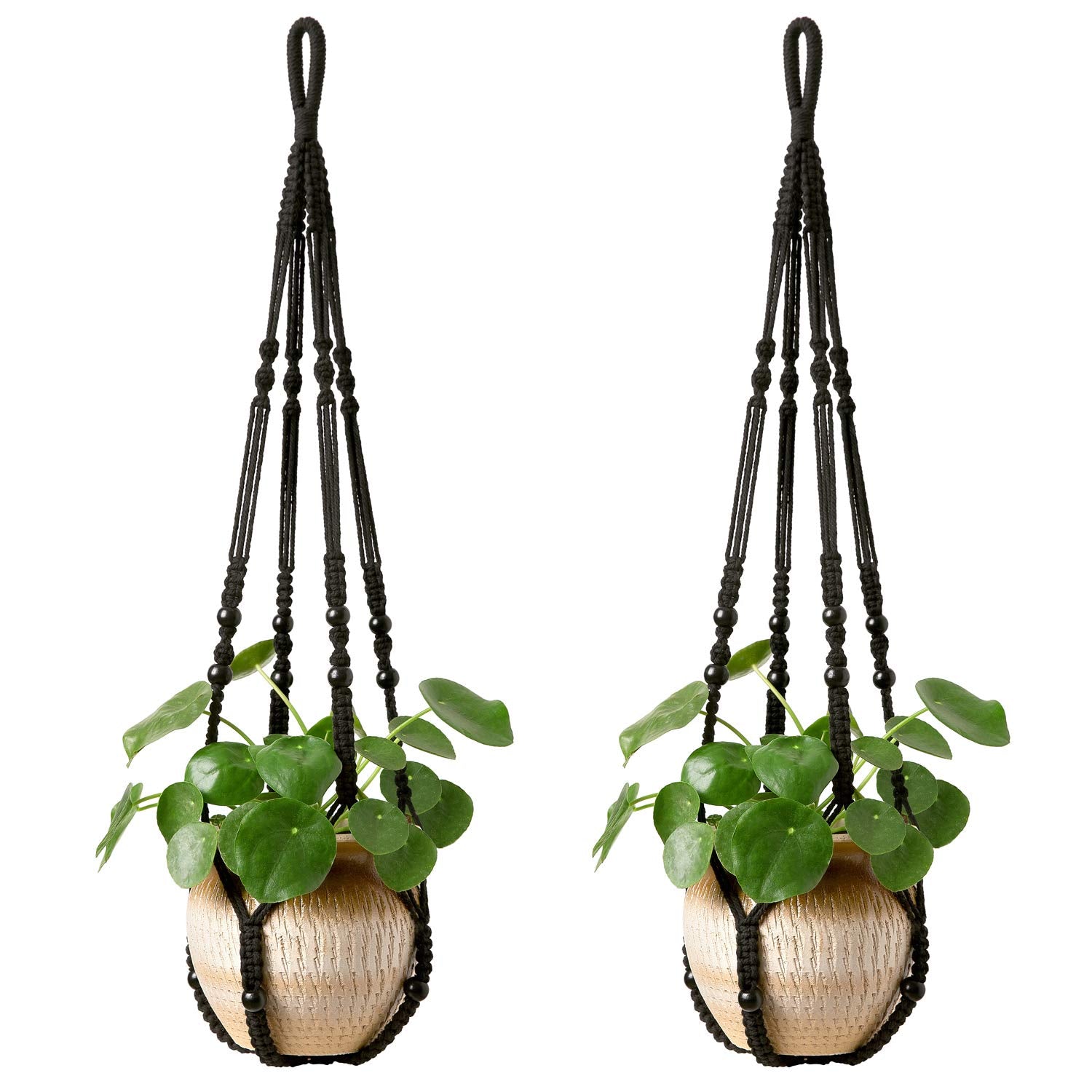 Mkono colgador macramé frontal mostrando diseño elegante y ahorro de espacio