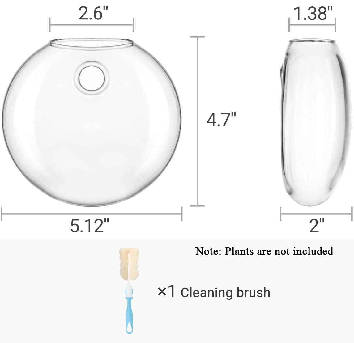 Mkono detalle del vidrio borosilicato transparente que facilita observación y limpieza