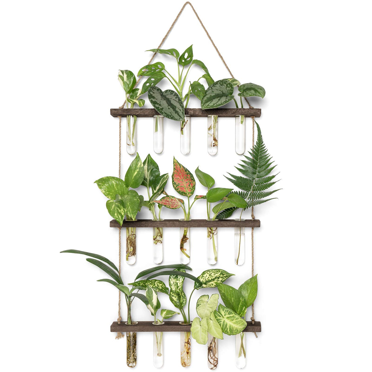 Mkono soporte de pared frontal mostrando 15 tubos y aspecto decorativo