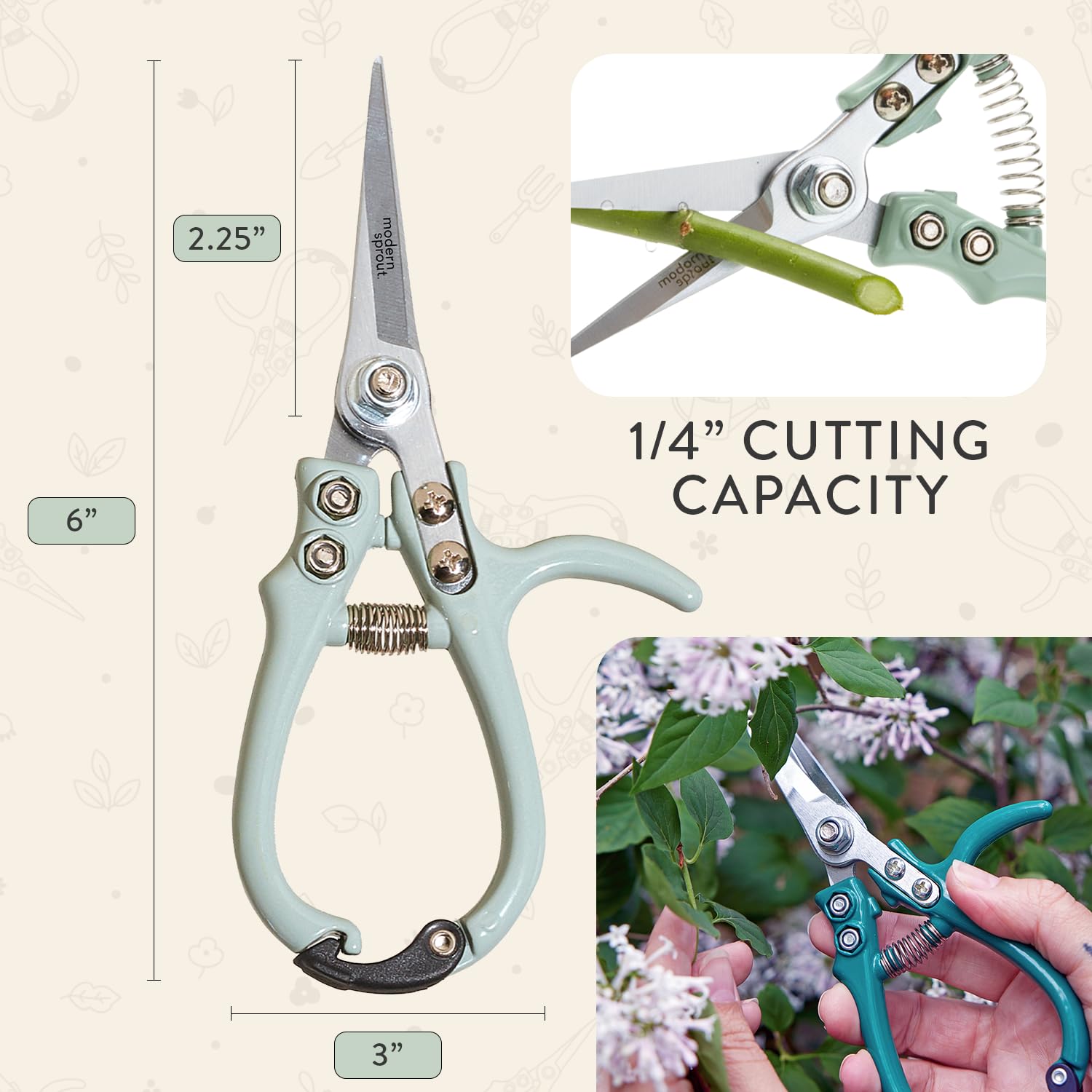 Modern Sprout textura de la empuñadura ergonómica para uso cómodo