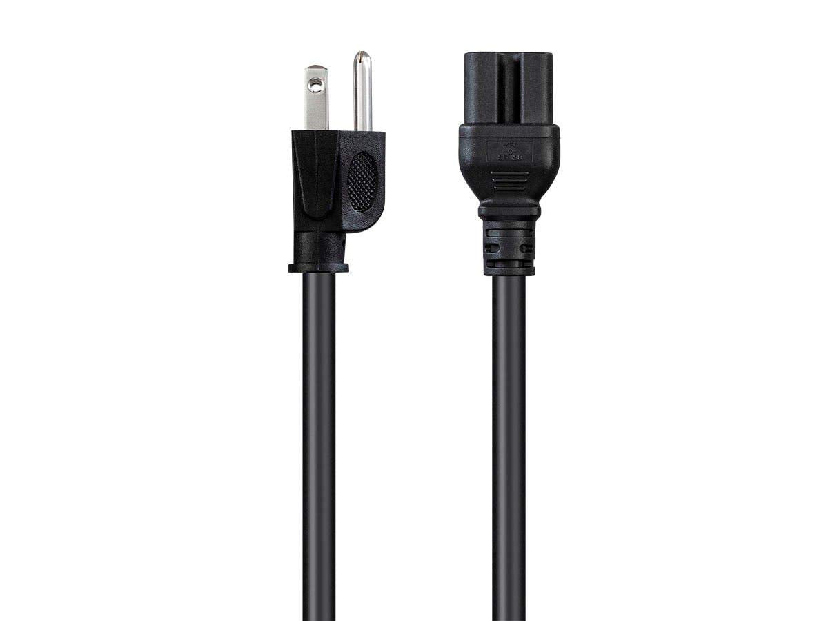 Monoprice primer plano del conector IEC C15 que asegura conexión estable y resistente al calor