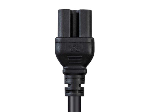 Monoprice etiqueta con especificaciones 14AWG 15A 125V para identificación rápida de capacidad