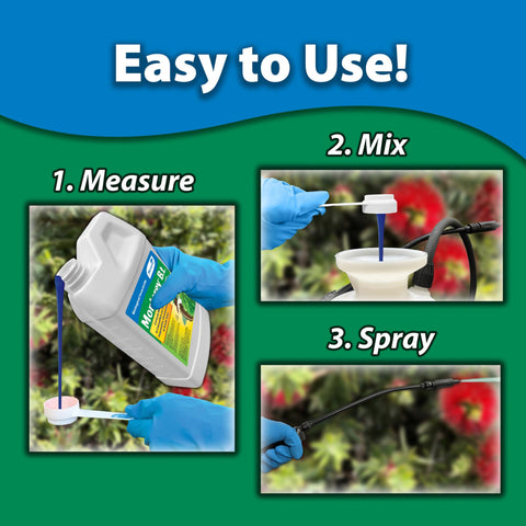 Monterey aplicado con pulverizador de gatillo para cobertura foliar eficaz