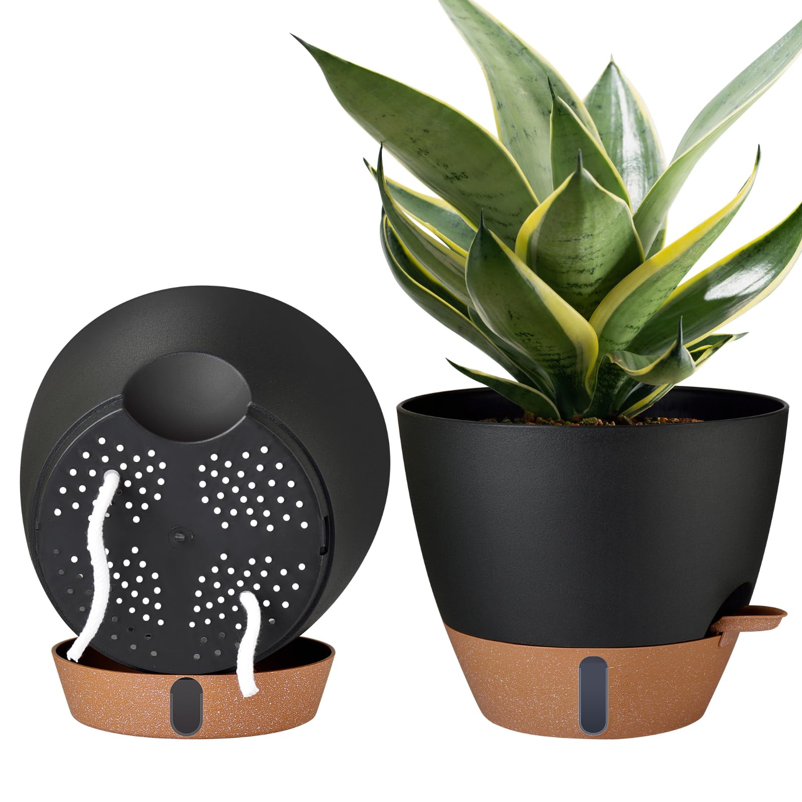 montresor vista frontal pack de 2 macetas mostrando diseño minimalista y beneficio práctico